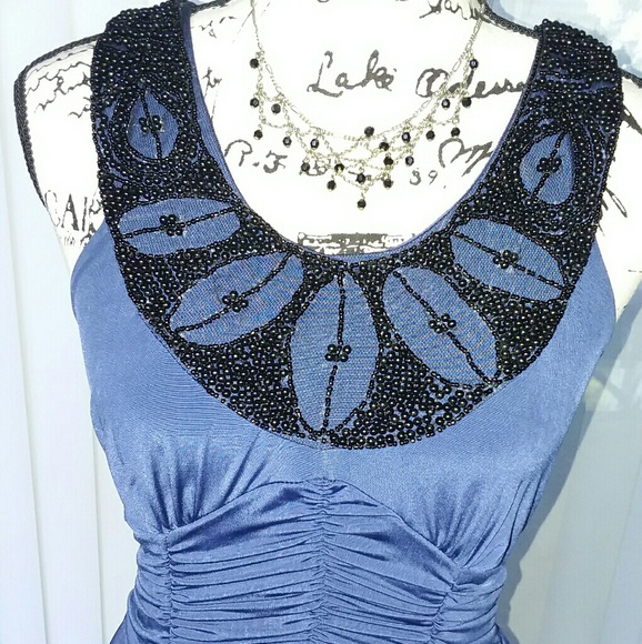 MoaMoa Navy Tback Bubble Dress - Picture 2 of 5